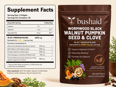BushAid™ Wormwood Black Walnut Capsules